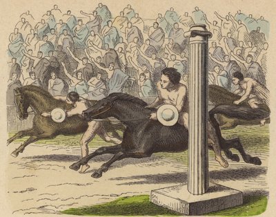 Vorführung der Reitkunst im antiken Griechenland von German School
