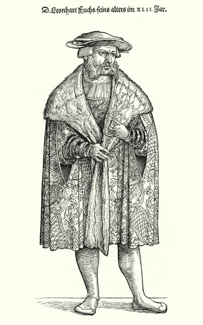 Dr. Leonhart Fuchs, deutscher Arzt, Botaniker und Professor an der Universität Tübingen von German School