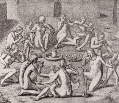 Das Essen des Fleisches eines Gefangenen laut dem alten Historiker, aus Gottfrieds 