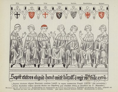 Wahl von Heinrich VII. von Luxemburg zum Heiligen Römischen Kaiser, Frankfurt, 27. November 1308 von German School
