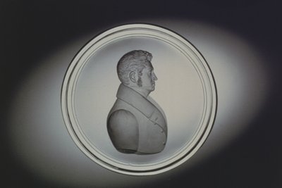 Graviertes Porträt von Dominick Biemann, Böhmen, 1834 (Glas) von German School