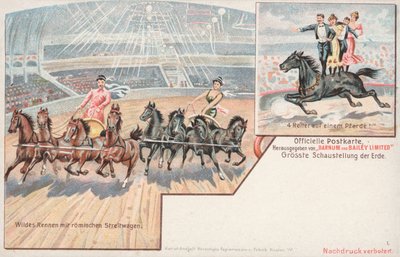 Reitkunststücke des Barnum und Bailey Zirkus von German School