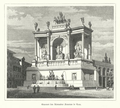 Brunnen des Alexander Severus, antikes Rom von German School