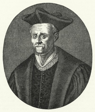 François Rabelais, französischer Schriftsteller (Gravur) von German School