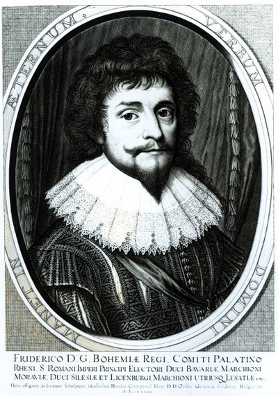 Friedrich V. (1596-1632), König von Böhmen, Kurfürst von der Pfalz, graviert von Willem Hondius, 1633 von German School