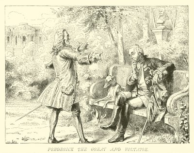 Friedrich der Große und Voltaire von German School