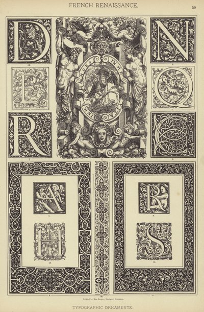 Französische Renaissance, Typografische Ornamente von German School
