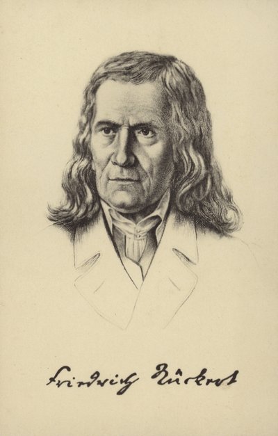 Friedrich Rückert (1788-1866), deutscher Dichter, Übersetzer und Professor für orientalische Sprachen von German School