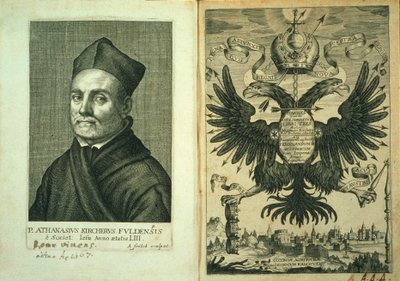 Frontispiz zu Magnes sive de Arte Magnetica Opus Tripartitum von Athanasius Kircher, 1643 von German School