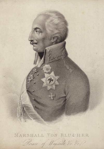 Gebhard von Blücher, preußischer Feldmarschall (Gravur) von German School