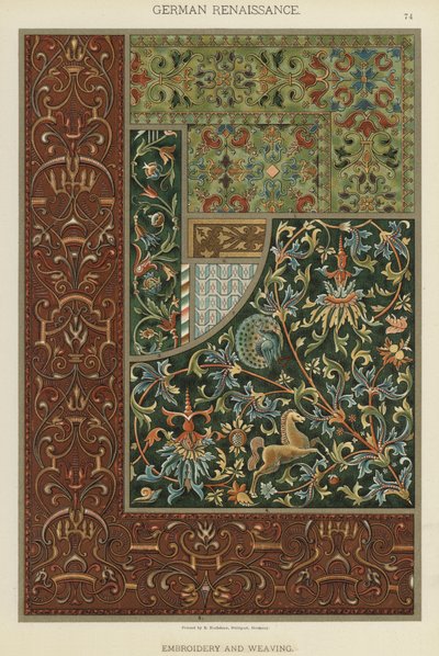 Deutsche Renaissance, Stickerei und Weberei von German School