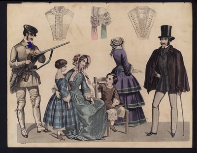Deutsche Modeplatte, Mitte des 19. Jahrhunderts von German School