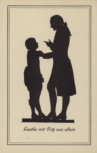 Goethe mit Fritz von Stein von German School