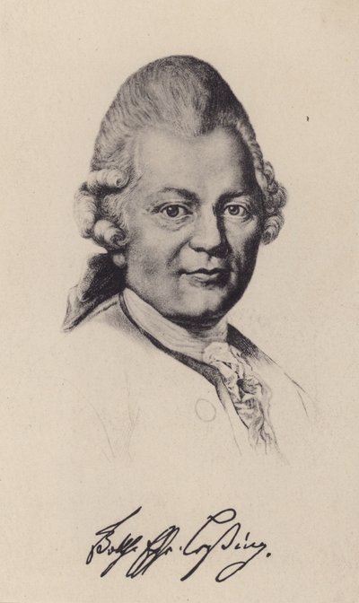 Gotthold Ephraim Lessing, deutscher Aufklärungsphilosoph, Schriftsteller und Dramatiker (Lithografie) von German School