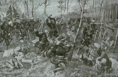 Nahkampf zwischen den Husaren und den Russen in Birkenwalde von German School