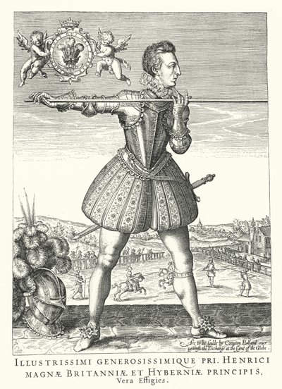 Henry Frederick, Prinz von Wales, ältester Sohn von König James I. von England (Gravur) von German School