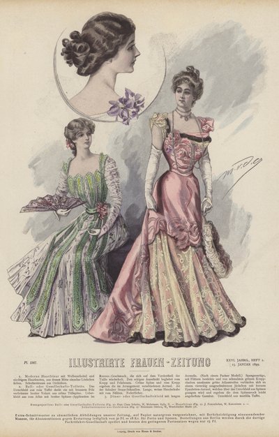 Illustration für Illustrirte Frauen-Zeitung von German School