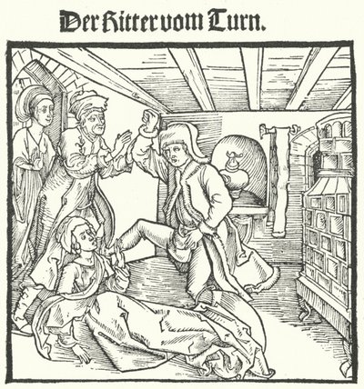 Illustration aus Das Buch des Ritters vom Turm von Geoffroy IV de la Tour Landry von German School