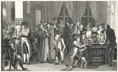 Innenansicht des Richters Kaffeehauses in Leipzig, um 1800 von German School