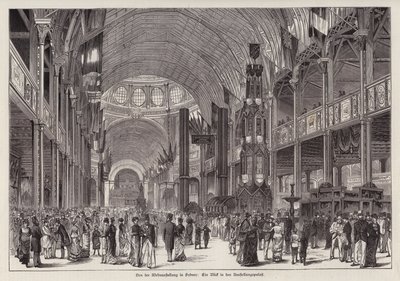 Innenraum des Garden Palace, Sydney International Exhibition, New South Wales, Australien von German School