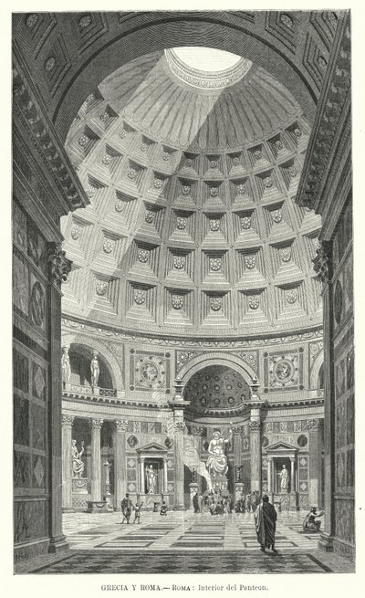 Innenraum des Pantheon, Rom von German School
