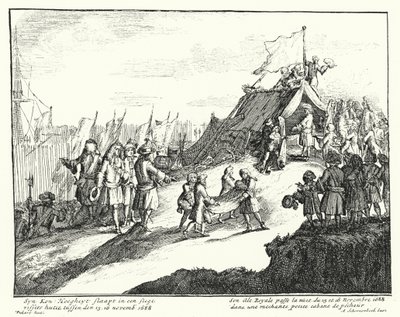 Jakob II. von England verbringt die Nacht vom 15./16. November 1688 in der Hütte eines armen Fischers von German School