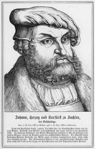 Johann, Herzog und Kurfürst zu Sachsen, der Beständige von German School