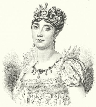 Josephine de Beauharnais, erste Frau von Napoleon I. (Stich) von German School
