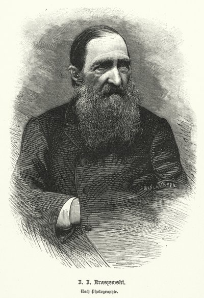 Jozef Ignacy Kraszewski, polnischer Historiker und Romanautor (Lithografie) von German School