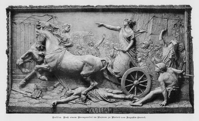 Julia, Bronzereleif von spanischem Bildhauer Agustin Querol Subirats (Gravur) von German School