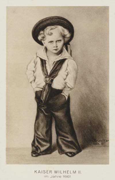 Kaiser Wilhelm II. von Deutschland als Kind von German School