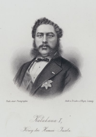 Kalakaua I., König der Hawaii-Inseln von German School