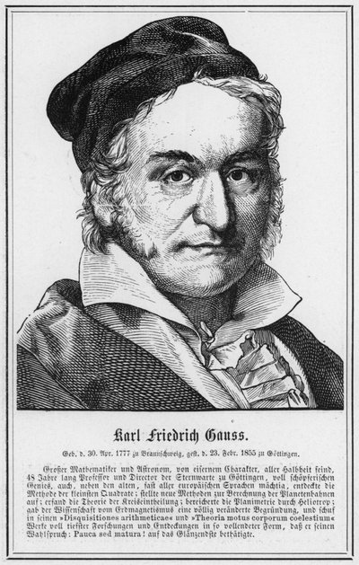 Carl Friedrich Gauß von German School
