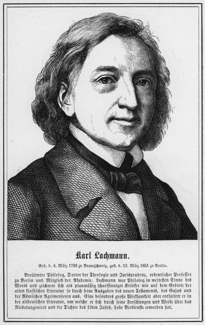 Karl Lachmann (Stich) von German School