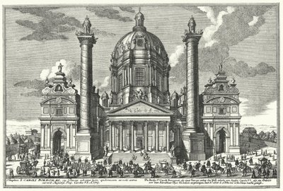 Karlskirche, Wien (Stich) von German School