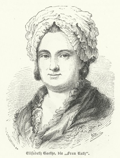 Katharina Elisabeth Goethe, Mutter des deutschen Autors Johann Wolfgang Goethe von German School