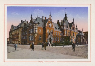 Leipzig, Buchhändlerhaus (Farblithografie) von German School