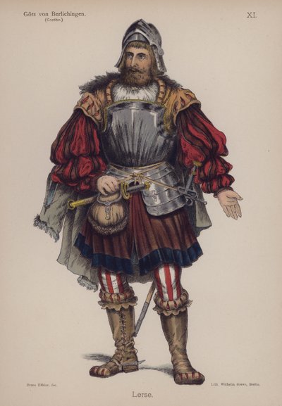 Lerse, aus Götz von Berlichingen von Goethe von German School