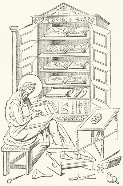 Bibliothek eines bürgerlichen Bürgers des Oströmischen Reiches (Stich) von German School