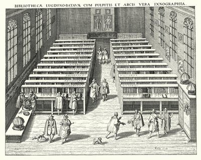 Bibliothek der Universität Leiden (Gravur) von German School