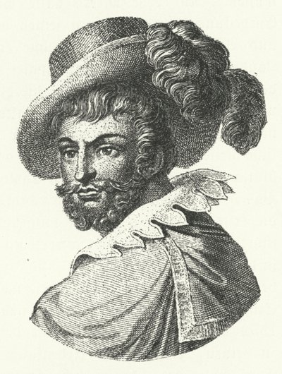 Luis de Camoes, portugiesischer Dichter (Stich) von German School