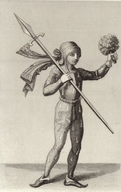 Mann aus Nürnberg mit einem Speer von German School