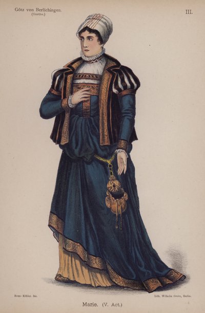 Marie, aus Götz von Berlichingen von Goethe von German School