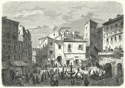 Markt im römischen Ghetto von German School