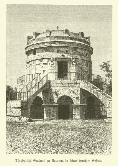 Mausoleum von Theoderich dem Großen, König der Ostgoten, Ravenna, Italien von German School