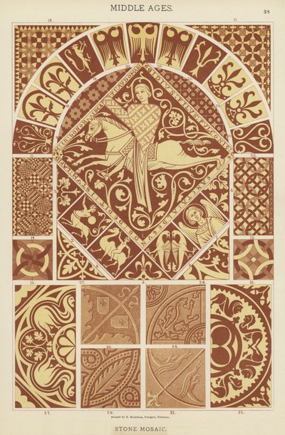 Mittelalter, Steinmosaik von German School
