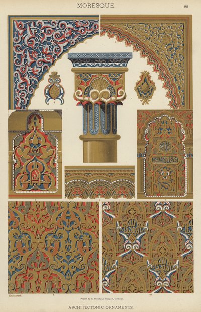 Maurisch, Architektonische Ornamente von German School