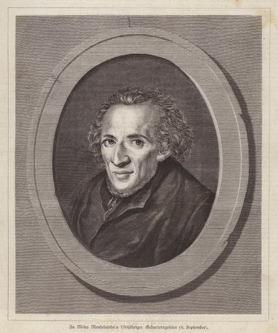 Moses Mendelssohn, deutscher jüdischer Philosoph von German School