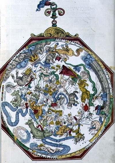 Die Positionen der Sternbilder am nördlichen Himmel, Illustration aus 