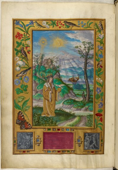 Gekrönte Figur mit Zepter und Kugel, Drittes Gleichnis, aus 